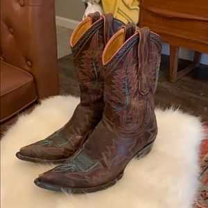 Pink and turquoise Old Gringo cowboy boots